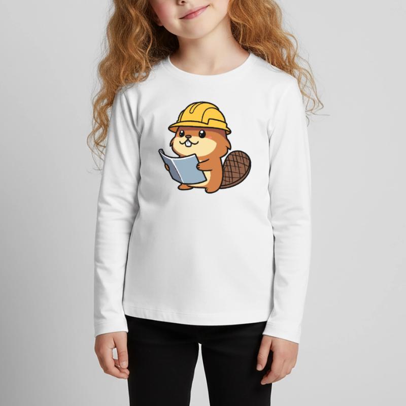 Beaver Builder Bob Plan of Builder Builder Builder Kids' Premium Longsleeve Shirt