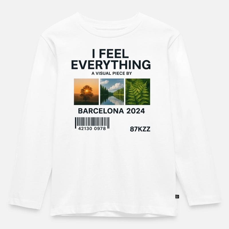 I Feel Everything: Visual Piece Barcelona - Kids' Premium Longsleeve Shirt - white