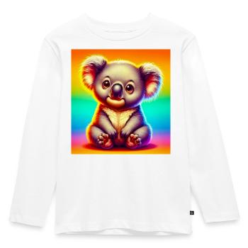Koala - Kinder Premium Bio Langarmshirt - Weiß - Vorne - AI Model Kid Female (0cm)