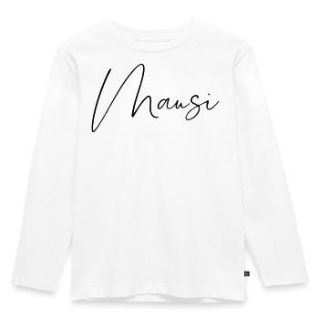 Mausi / Conception de l’écriture manuscrite - T-shirt manches longues Premium Enfant - blanc - Devant - AI Model Kid Female (0cm)
