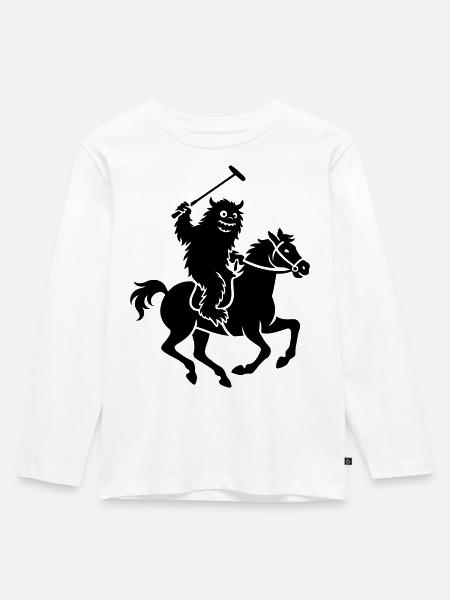 Polo Monster Art - Kids' Premium Longsleeve Shirt - white