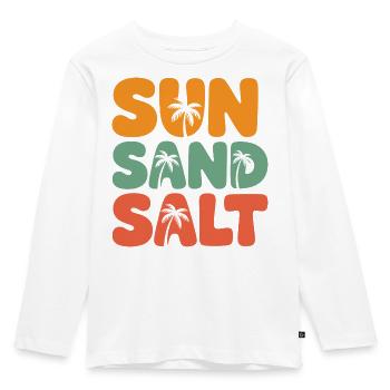 Summertime - Sun Salt and Sand - Kids' Premium Longsleeve Shirt - white - Front - AI Model Kid Female (0cm)