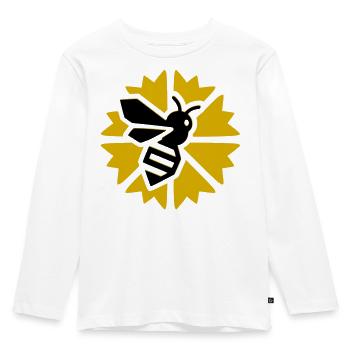 Sun Bee Graphic - Kids' Premium Longsleeve Shirt - white - Front - AI Model Kid Female (0cm)