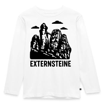 externsteine teutoburger wald - Kinder Premium Bio Langarmshirt - Weiß - Vorne - AI Model Kid Female (0cm)