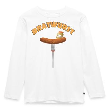 BRATWURST - Kinder Premium Bio Langarmshirt - Weiß - Vorne - AI Model Kid Female (0cm)