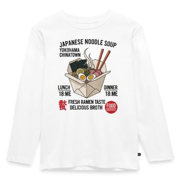 Japanese noodle box ramen - Kids' Premium Longsleeve Shirt - white - Front - AI Model Kid Female (0cm)