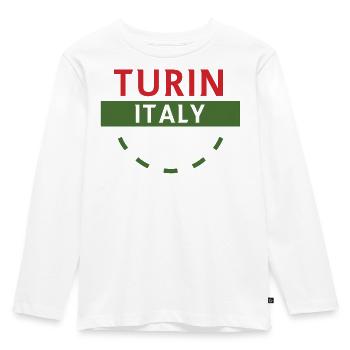Turn Italien Emblem T-Stück Kunstwerk - Kinder Premium Bio Langarmshirt - Weiß - Vorne - AI Model Kid Female (0cm)