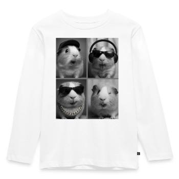 Meerschweinchen - Kinder Premium Bio Langarmshirt - Weiß - Vorne - AI Model Kid Female (0cm)