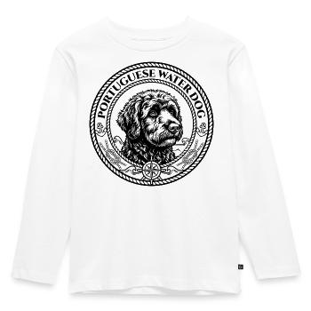 Portuguese Water Dog - Portie - Kids' Premium Longsleeve Shirt - white - Front - AI Model Kid Female (0cm)