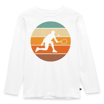 Tennis - Kinder Premium Bio Langarmshirt - Weiß - Vorne - AI Model Kid Female (0cm)