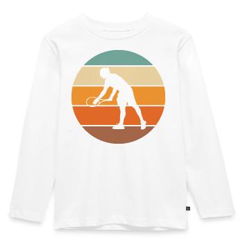 Tennis - Kinder Premium Bio Langarmshirt - Weiß - Vorne - AI Model Kid Female (0cm)
