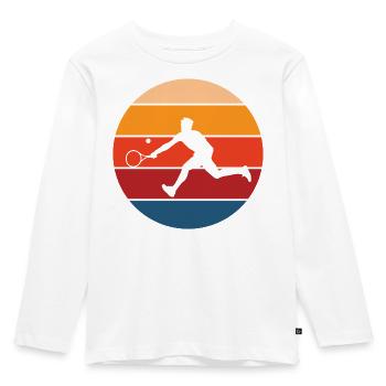 Tennis - Kinder Premium Bio Langarmshirt - Weiß - Vorne - AI Model Kid Female (0cm)
