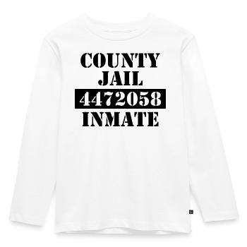 Prison du comté - Prison - Prison - Détenu - T-shirt manches longues Premium Enfant - blanc - Devant - AI Model Kid Female (0cm)