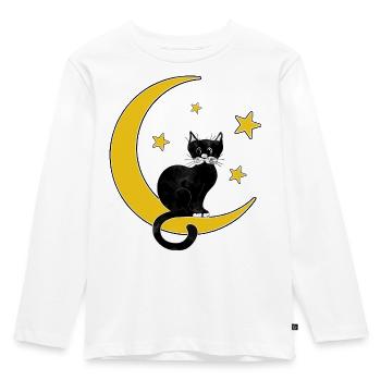 Katze - Kinder Premium Bio Langarmshirt - Weiß - Vorne - AI Model Kid Female (0cm)