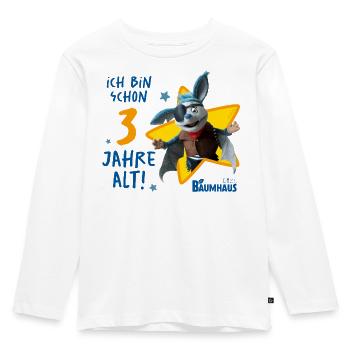 KIKA-Baumhaus Mit Fidi Geburtstag 3 Jahre Pirat - Kinder Premium Bio Langarmshirt - Weiß - Vorne - AI Model Kid Female (0cm)