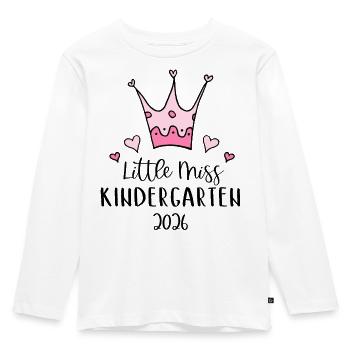 Little Miss Kindergarten 2026 Süßes Mädchen Kita - Kinder Premium Bio Langarmshirt - Weiß - Vorne - AI Model Kid Female (0cm)
