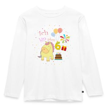 I'm already 6 unicorn birthday girl - Kids' Premium Longsleeve Shirt - white - Front - AI Model Kid Female (0cm)