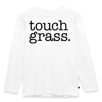 Toucher l’herbe - T-shirt manches longues Premium Enfant - blanc - Devant - AI Model Kid Female (0cm)