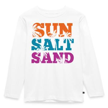 Summertime - Sun Salt and Sand - Kids' Premium Longsleeve Shirt - white - Front - AI Model Kid Female (0cm)