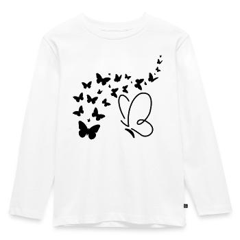Butterfly soaring - Kids' Premium Longsleeve Shirt - white - Front - AI Model Kid Female (0cm)