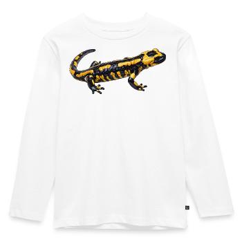 Conception de la salamandre de feu - T-shirt manches longues Premium Enfant - blanc - Devant - AI Model Kid Female (0cm)