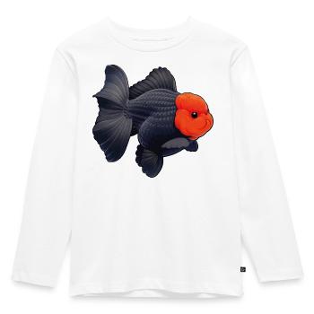 Grade Black Oranda with Red Head HQ Goldfish - Kids' Premium Longsleeve Shirt - white - Front - AI Model Kid Female (0cm)
