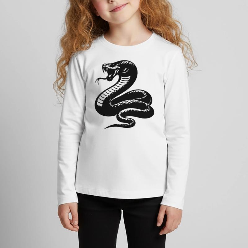 Silhouette du python serpent T-shirt manches longues Premium Enfant