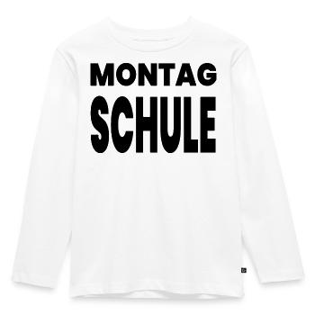 École - T-shirt manches longues Premium Enfant - blanc - Devant - AI Model Kid Female (0cm)