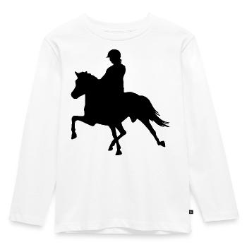 Passreiterin - Kinder Premium Bio Langarmshirt - Weiß - Vorne - AI Model Kid Female (0cm)