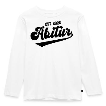 Abitur 2026 School-leaving certificate Gymnasium Matura Abi 26 - Kids' Premium Longsleeve Shirt - white - Front - AI Model Kid Female (0cm)