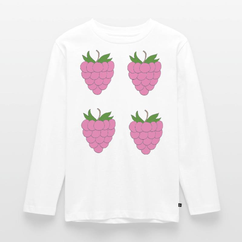 Raspberry Double Cluster Pattern Kids' Premium Longsleeve Shirt