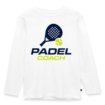 Design du maillot du Padel Coach Sports Club - T-shirt manches longues Premium Enfant - blanc - Devant - AI Model Kid Female (0cm)