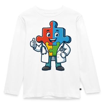 Puzzle Pals Docteur Mascotte - T-shirt manches longues Premium Enfant - blanc - Devant - AI Model Kid Female (0cm)