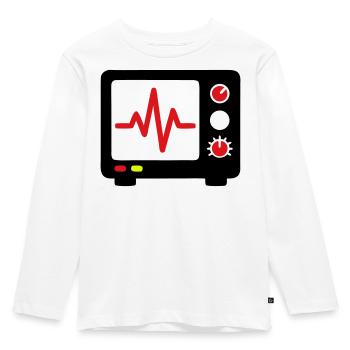 EKG Monitor Herzschlag Medizin - Kinder Premium Bio Langarmshirt - Weiß - Vorne - AI Model Kid Female (0cm)