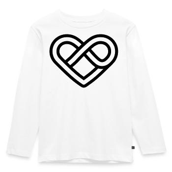 Infinite Heart - Kids' Premium Longsleeve Shirt - white - Front - AI Model Kid Female (0cm)