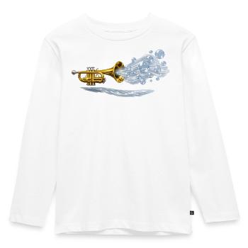 Éclatement en laiton aqua - T-shirt manches longues Premium Enfant - blanc - Devant - AI Model Kid Female (0cm)