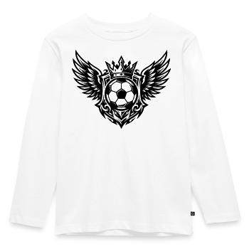 Blason de football Couronne royale - T-shirt manches longues Premium Enfant - blanc - Devant - AI Model Kid Female (0cm)