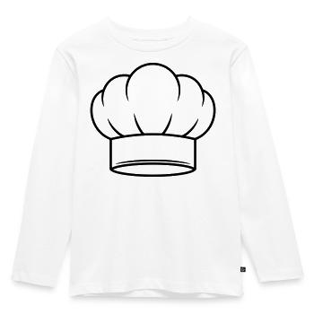 Chef Hat Vector Icon Design - Kids' Premium Longsleeve Shirt - white - Front - AI Model Kid Female (0cm)