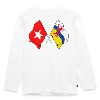 Maastricht & Limburg United - Kinder Premium Bio Langarmshirt - Weiß - Vorne - AI Model Kid Female (0cm)
