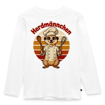 Koch Erdmännchen - Kinder Premium Bio Langarmshirt - Weiß - Vorne - AI Model Kid Female (0cm)
