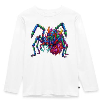 Neon Arachnid Rampage - Kinder Premium Bio Langarmshirt - Weiß - Vorne - AI Model Kid Female (0cm)