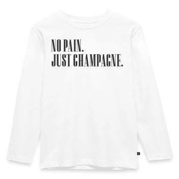 pas de douleur - T-shirt manches longues Premium Enfant - blanc - Devant - AI Model Kid Female (0cm)