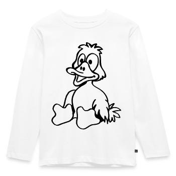 Entchen - Kinder Premium Bio Langarmshirt - Weiß - Vorne - AI Model Kid Female (0cm)