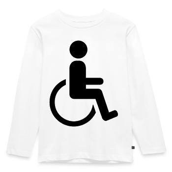 Rollstuhl - Kinder Premium Bio Langarmshirt - Weiß - Vorne - AI Model Kid Female (0cm)
