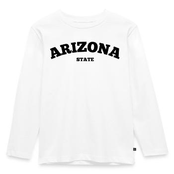Arizona State - Kids' Premium Longsleeve Shirt - white - Front - AI Model Kid Female (0cm)