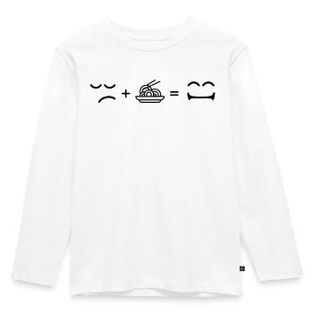 Ovaux d’espace négatif - T-shirt manches longues Premium Enfant - blanc - Devant - AI Model Kid Female (0cm)