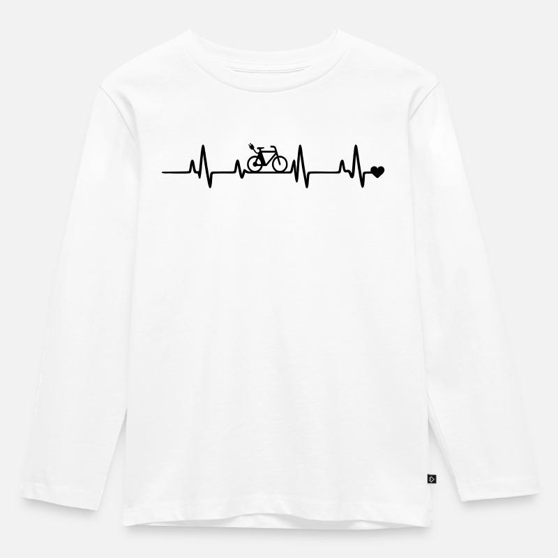 Elektrofahrrad - Kinder Premium Bio Langarmshirt - Weiß