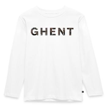 GAND – Typographie en brique gothique - T-shirt manches longues Premium Enfant - blanc - Devant - AI Model Kid Female (0cm)