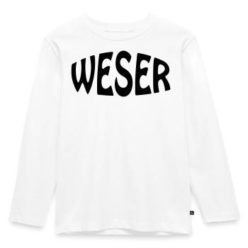 WESER - Kinder Premium Bio Langarmshirt - Weiß - Vorne - AI Model Kid Female (0cm)