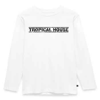 Tropical House - Kinder Premium Bio Langarmshirt - Weiß - Vorne - AI Model Kid Female (0cm)